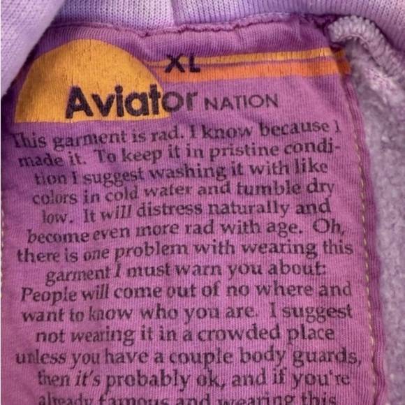 Aviator Nation Logo Stitch Pullover Relaxed Hoodie - Picture 3 of 5